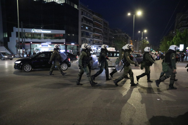 Ένταση στην πορεία υπέρ της Παλαιστίνης- Τρεις προσαγωγές