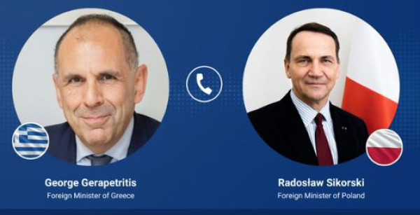 Τηλεφωνική επικοινωνία Γεραπετρίτη με τον νέο ΥΠΕΞ της Πολωνίας