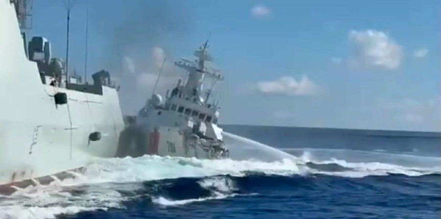 Σύγκρουση κινεζικού πολεμικού με σκάφος της κινεζικής ακτοφυλακής κατά την καταδίωξη Φιλιππινέζων