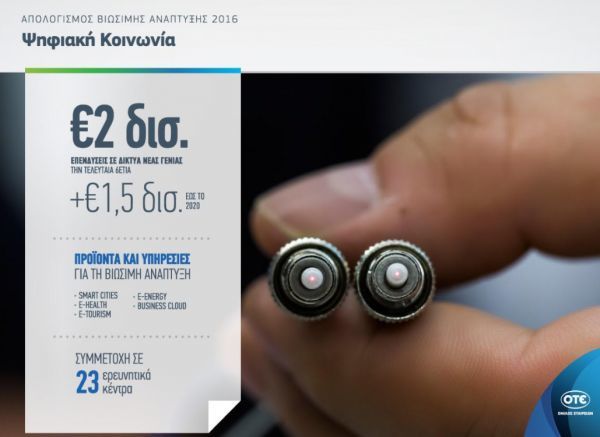 ΟΤΕ:Βιώσιμη Ανάπτυξη για την οικονομία,την κοινωνία &amp; το περιβάλλον