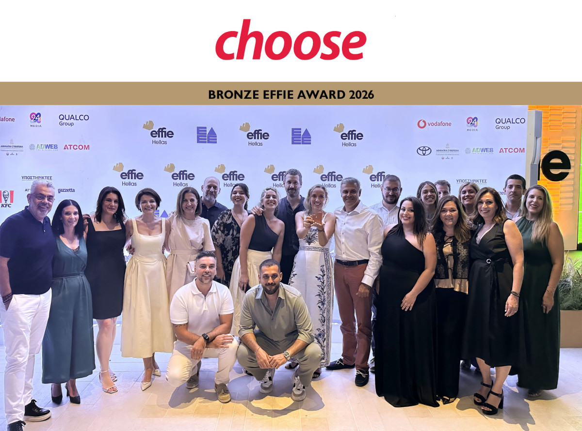 Bronze Effie Award στην Choose και τη Φυσικό Αέριο Ελληνική Εταιρεία Ενέργειας για την καμπάνια «Πίσω από τα Φώτα»