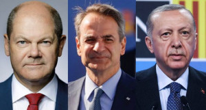 To... κοντράστ των συναντήσεων Σολτς με Μητσοτάκη και Ερντογάν
