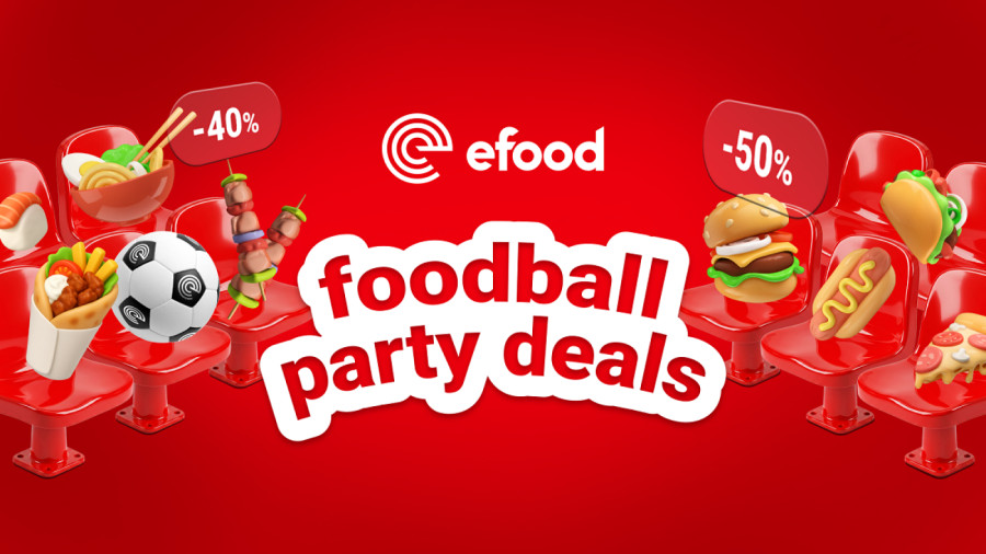 Ο τελικός θέλει efood: Foodball Party Deals από -25% ή 1+1 Jackaroo Chicken Melt