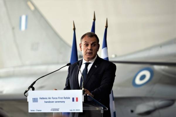 Παναγιωτόπουλος: Τα Rafale πολλαπλασιάζουν την αποτρεπτική ισχύ της Πολεμικής Αεροπορίας