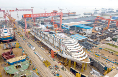 Η Κίνα προχωρά στο δεύτερο μεγαλύτερο κρουαζιερόπλοιο εγχώριας κατασκευής