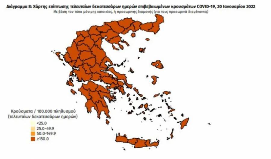 Διασπορά κρουσμάτων: 7.139 στην Αττική, 1.704 στη Θεσσαλονίκη