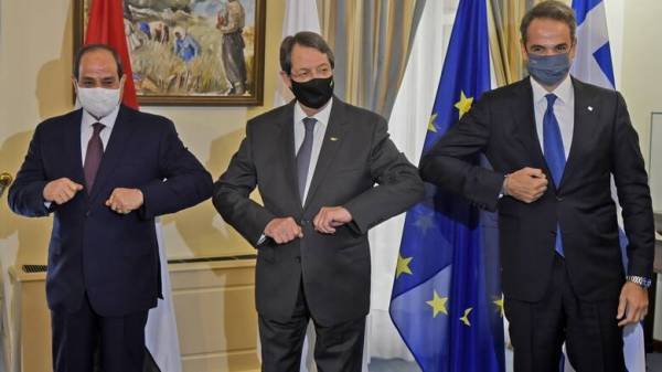 Οι κοινές δηλώσεις Μητσοτάκη - Αναστασιάδη - Αλ Σίσι (video)