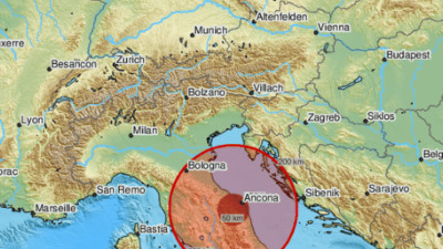 Ισχυρός σεισμός 5,7 Ρίχτερ στην Ιταλία-Αισθητός σε πολλές περιοχές