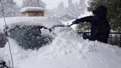 Σε πολύ χαμηλά επίπεδα η χιονοκάλυψη στην Ελλάδα τον Ιανουάριο