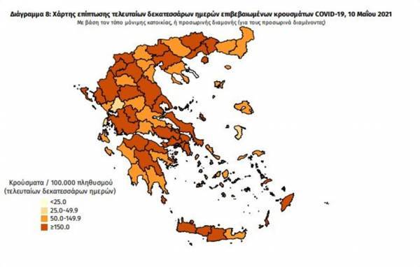 Διασπορά κρουσμάτων: 802 στην Αττική,184 στη Θεσσαλονίκη