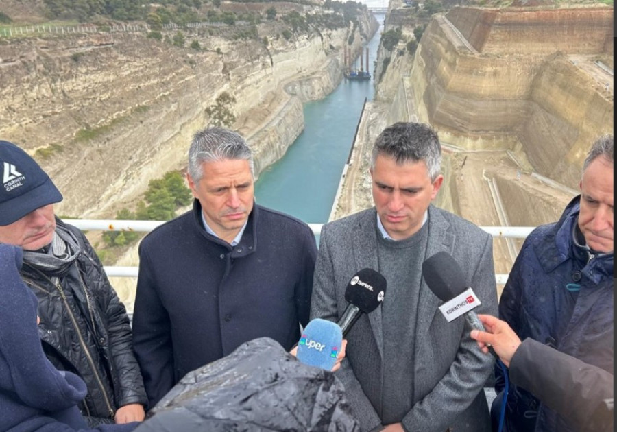 Δήμας: Εντείνονται οι εργασίες στη Διώρυγα της Κορίνθου με στόχο να ανοίξει τον Ιούλιο