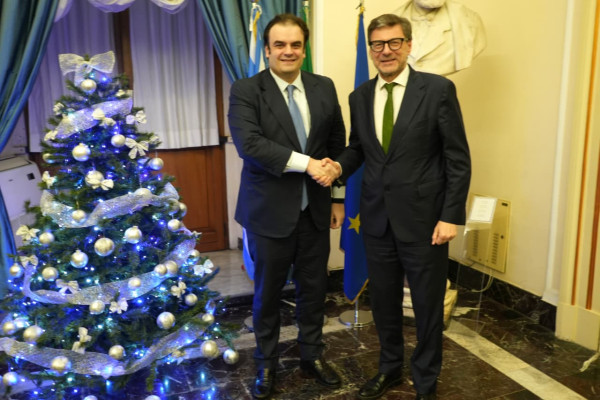 Πιερρακάκης: Συνάντηση στη Ρώμη με τον Ιταλό Υπουργό Οικονομικών Giancarlo Giorgetti