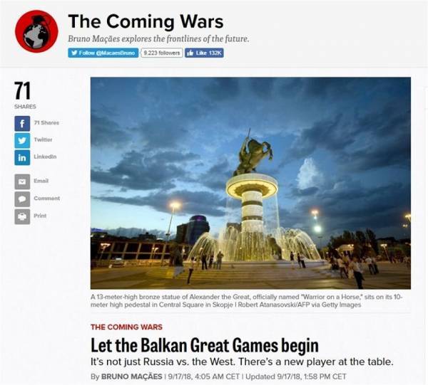 Το Politico αποκαλύπτει το ρόλο της Κίνας στα Σκόπια