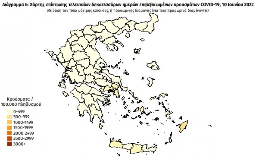 Διασπορά κρουσμάτων: 3.034 στην Αττική, 227 στη Θεσσαλονίκη