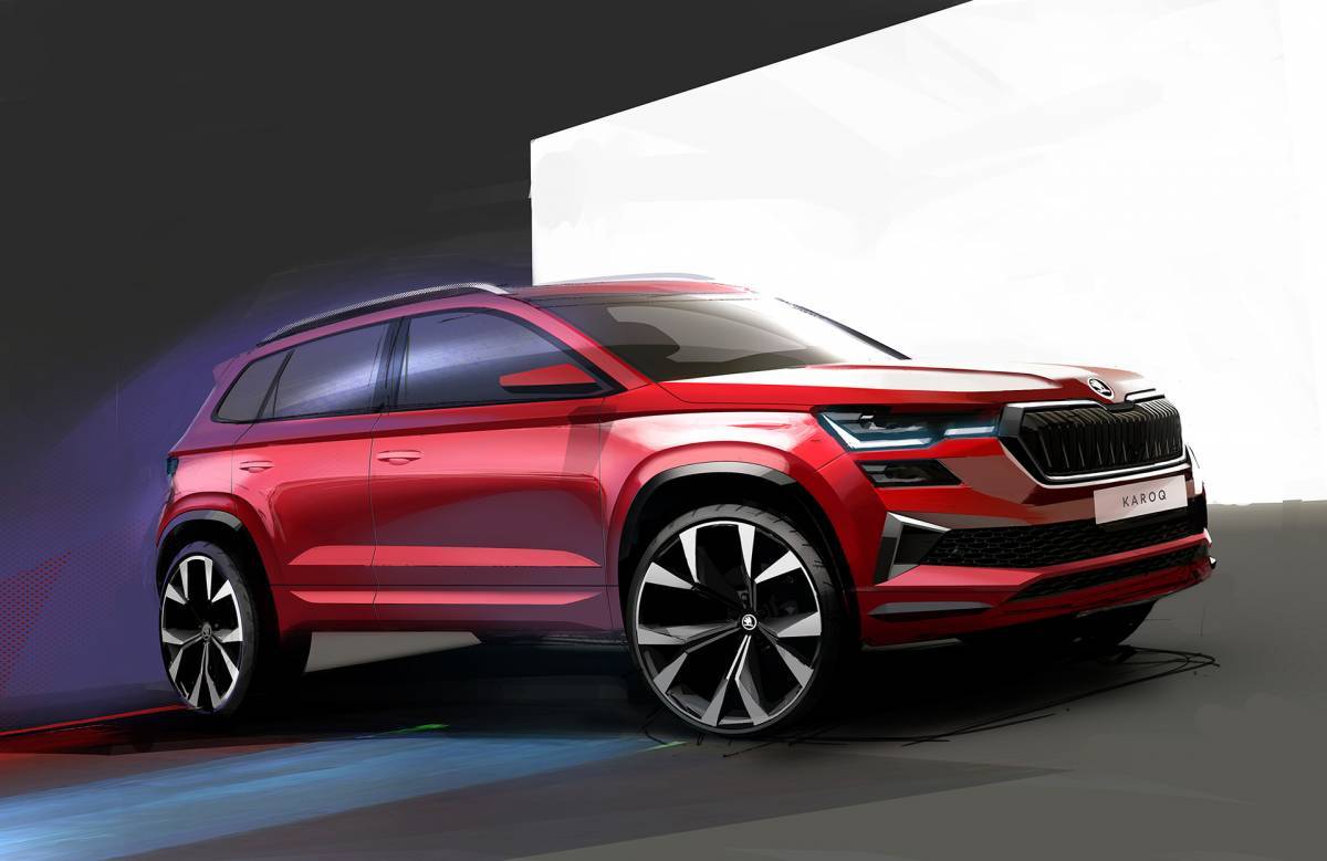 Η SKODA AUTO παρουσίασε δύο σκίτσα από το ανανεωμένο KAROQ