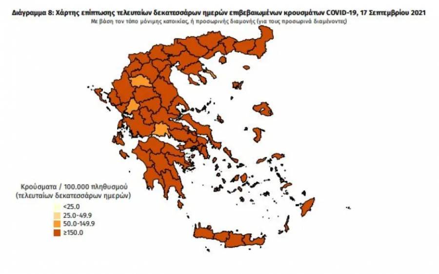 Διασπορά κρουσμάτων: 431 στην Αττική, 337 στη Θεσσαλονίκη