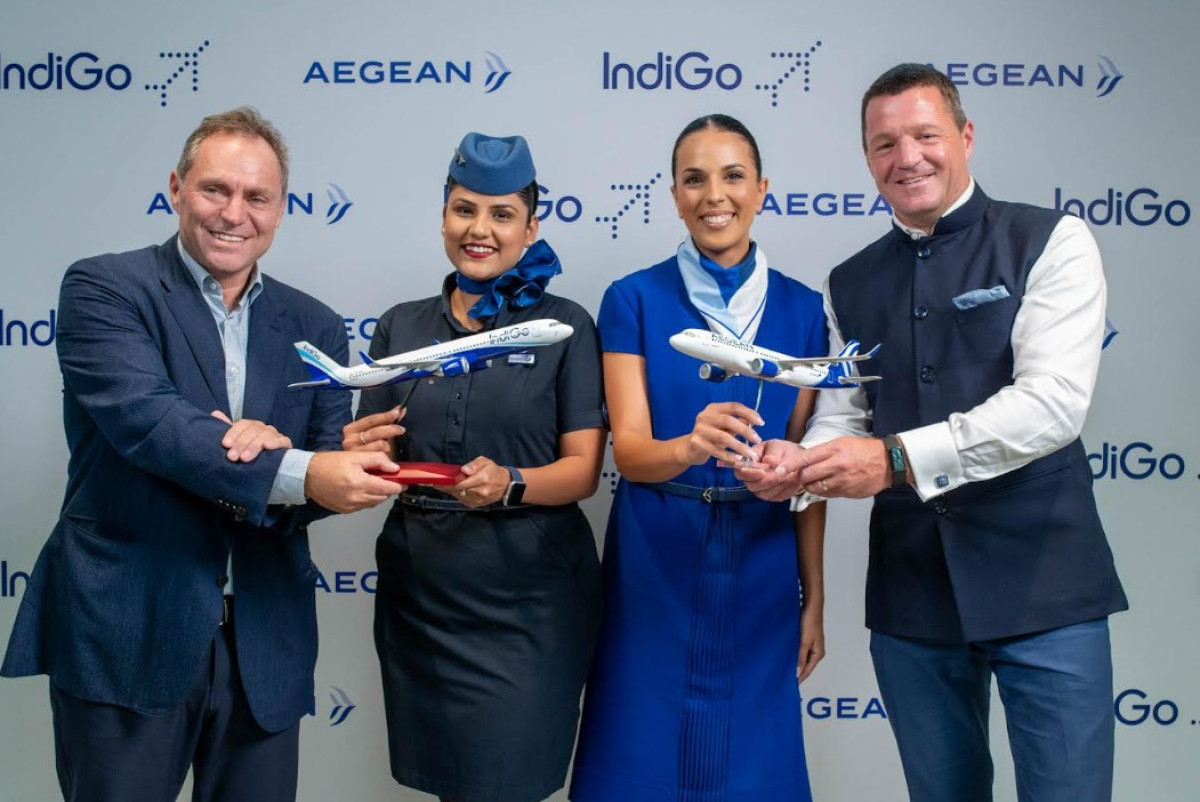Η IndiGo και η AEGEAN υπογράφουν Μνημόνιο Συνεργασίας για πτήσεις κοινού κωδικού