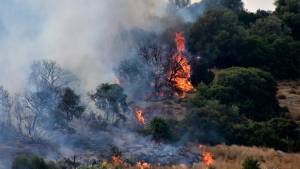Φωτιά και στη Λίμνη Ευβοίας- Εκκενώνονται οικισμοί