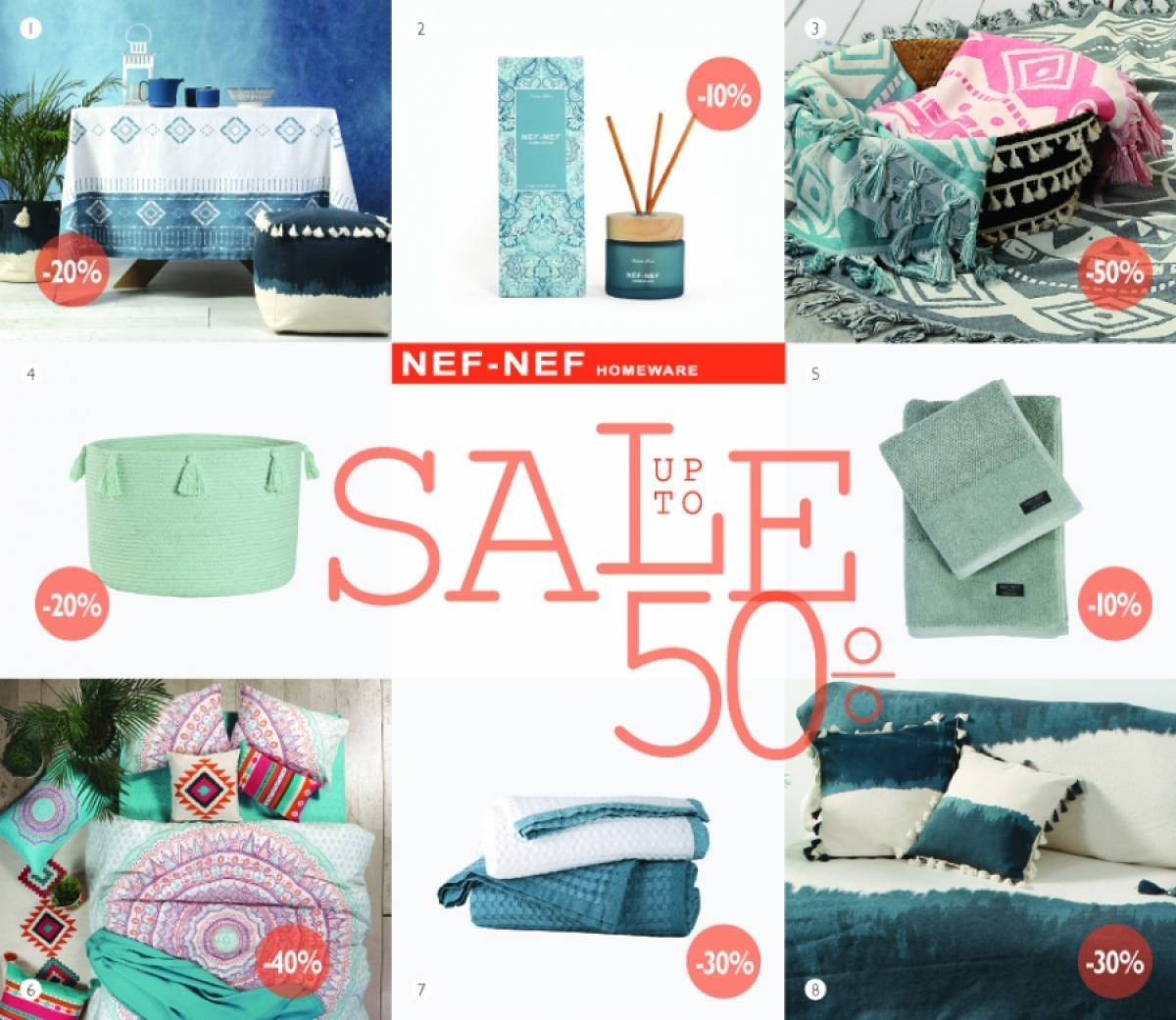 Καλοκαιρινές εκπτώσεις από το NEF-NEF Homeware
