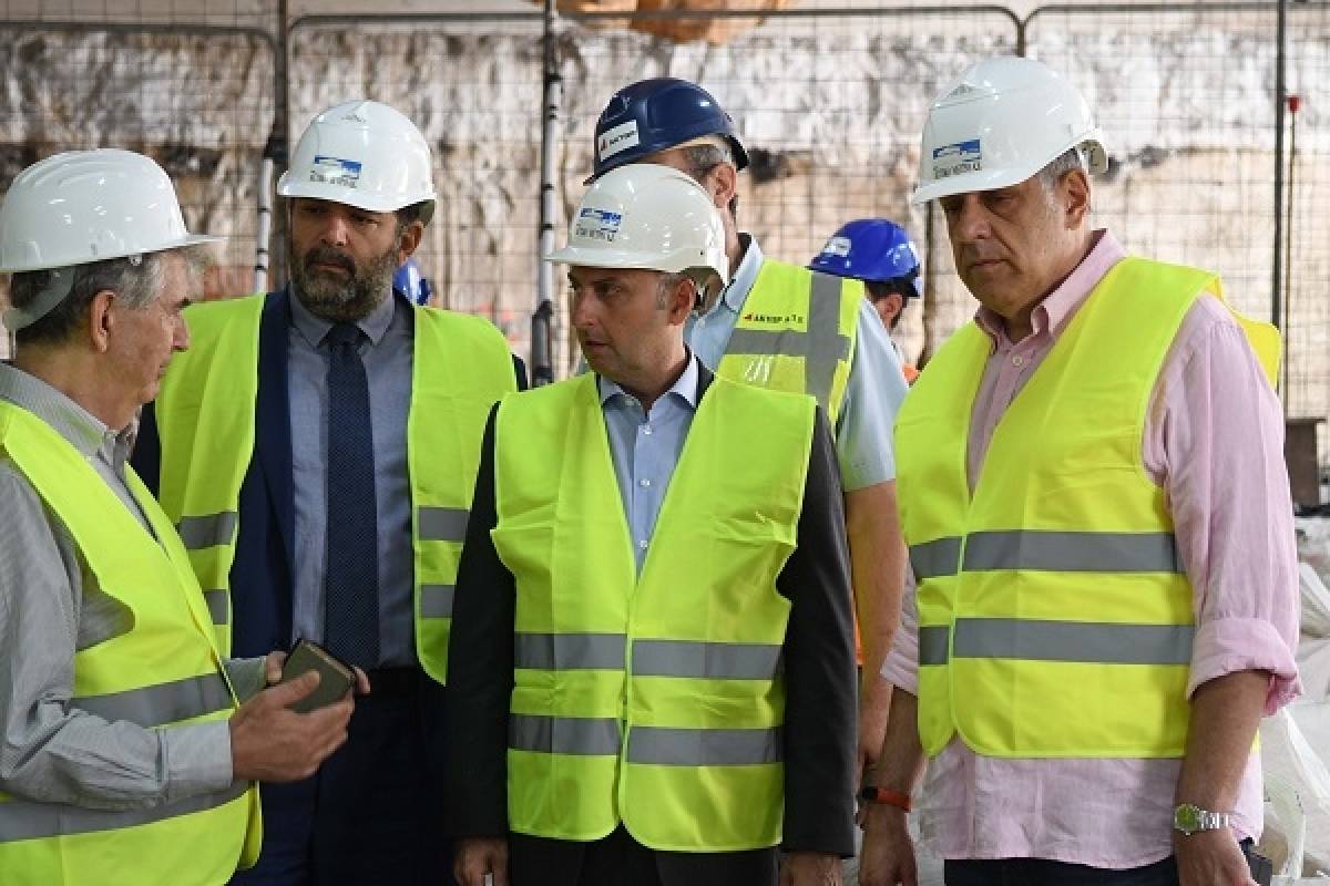 Στα εργοτάξια του Μετρό Θεσσαλονίκης ο Γ.Γ. Υποδομών, Γ. Καραγιάννης