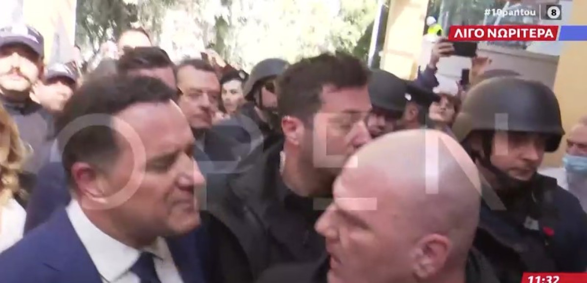 Ένταση στο Γενικό Κρατικό Νίκαιας κατά την επίσκεψη Γεωργιάδη (video)
