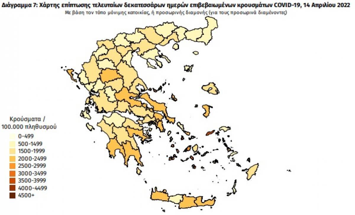 Διασπορά κρουσμάτων: 3.848 στην Αττική, 1.030 στη Θεσσαλονίκη