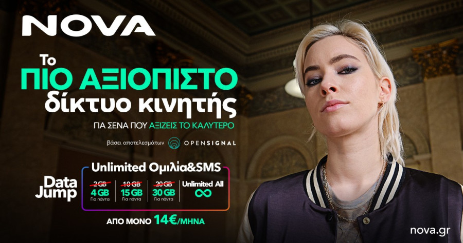 Nova: Βραβεύτηκε ως το πιο αξιόπιστο δίκτυο στην Ελλάδα από την Opensignal