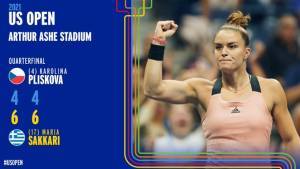 Η Σάκκαρη προκρίθηκε στα ημιτελικά του US Open (video)