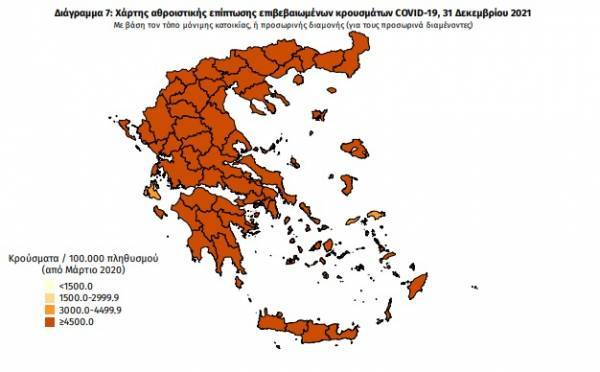 Διασπορά κρουσμάτων: «Βράζει» με 17.000 η Αττική- 4.920 στη Θεσσαλονίκη