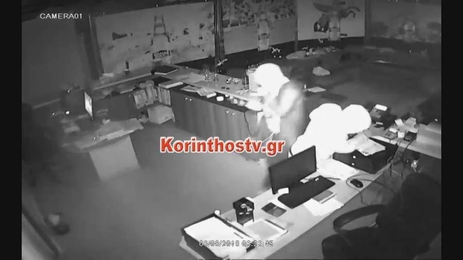 Καρέ καρέ η ληστεία στο εργοστάσιο της Κορινθιακής Ζυθοποιίας (video)