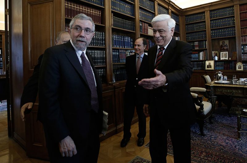 Παυλόπουλος σε Κρούγκμαν: Η Ελλάδα θα παραμείνει στο ευρώ