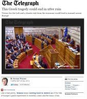 Telegraph: Το Grexit θα ανοίξει το δρόμο και για άλλα κράτη
