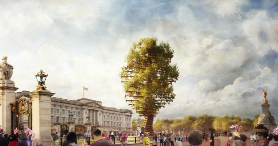«Το Δέντρο των Δέντρων»: Γιγάντιο γλυπτό ύψους 21 μέτρων θα στηθεί έξω από τα Ανάκτορα του Μπάκιγχαμ