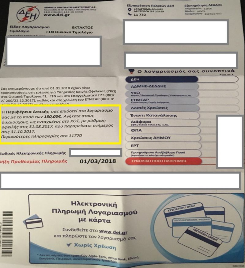 Επιδότηση ρεύματος σε 3.551 νοικοκυριά από την Περιφέρεια Αττικής