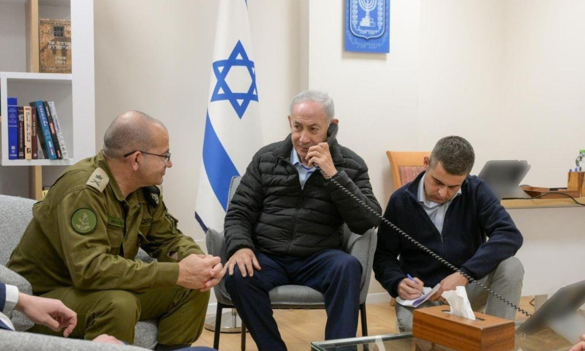 Φωτογραφία την ώρα που ο Νετανιάχου δίνει την εντολή για τις δολοφονίες Λαριτζανί και Σολεϊμανί | Πηγή Χ