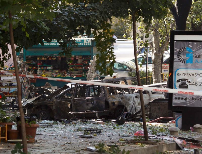 Ισχυρή έκρηξη στο κέντρο της Άγκυρας με δύο νεκρούς