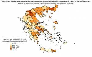 Αναλυτικά τα 721 νέα κρούσματα ανά Περιφερειακή Ενότητα-Ψηλά η Αττική
