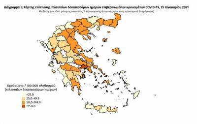 Στην Αττική σχεδόν τα μισά κρούσματα-Αύξηση στο βόρειο τομέα Αθηνών
