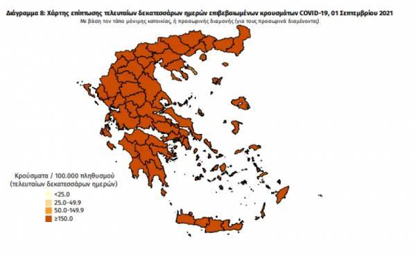 Κορονοϊός: Τριψήφιος αριθμός κρουσμάτων σε Αττική, Θεσσαλονίκη, Κρήτη, Αχαϊα, Ηλεία