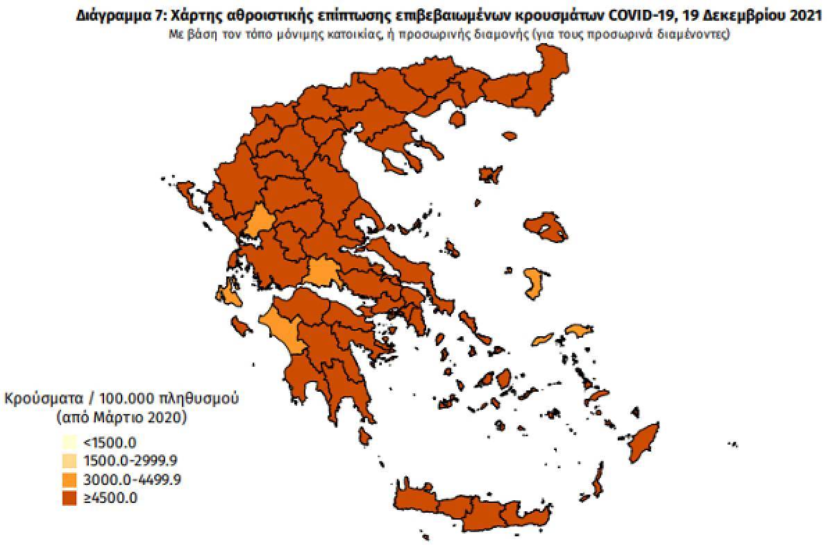Διασπορά κρουσμάτων: 954 στην Αττική και 480 στη Θεσσαλονίκη