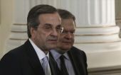 Σε εξέλιξη η συνάντηση Σαμαρά- Βενιζέλου παρουσία Χαρδούβελη
