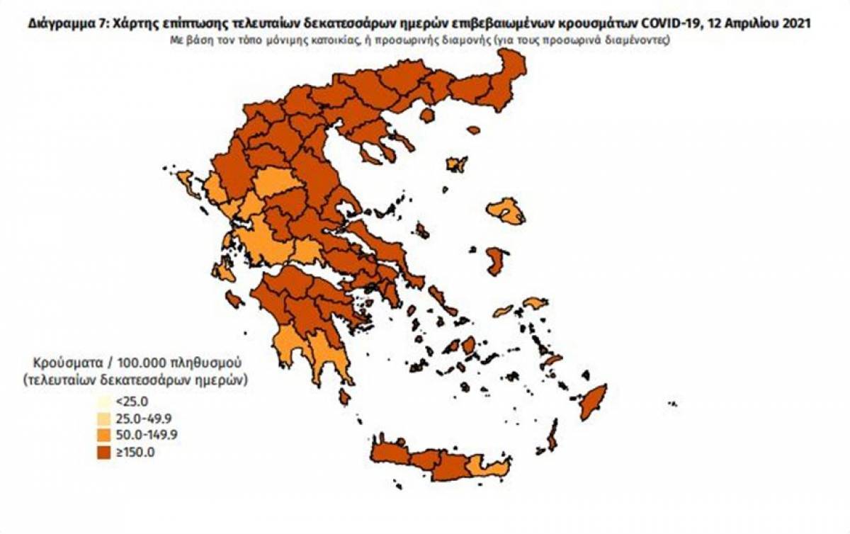 Διασπορά κρουσμάτων: 716 στην Αττική, 218 στη Θεσσαλονίκη