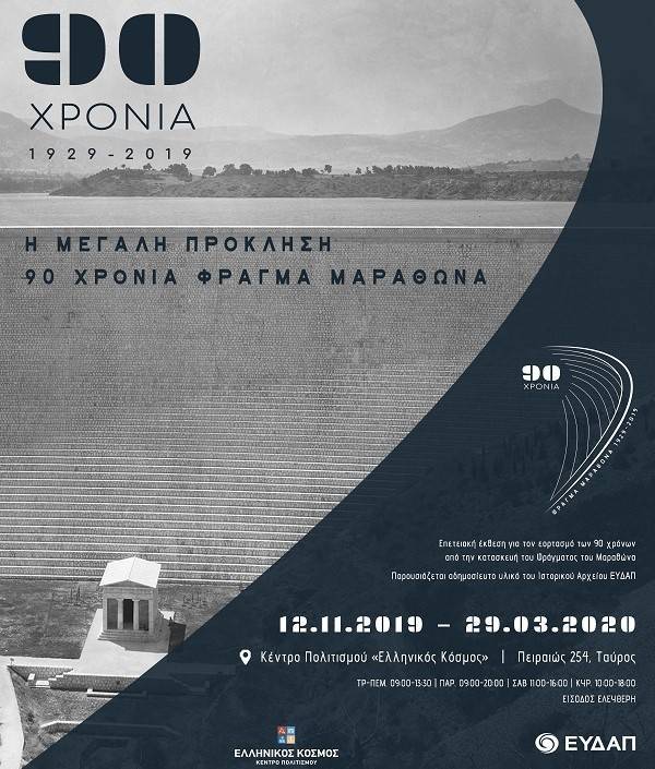 ΕΥΔΑΠ: Παράταση της Επετειακής Έκθεσης έως τις 29 Μαρτίου 2020