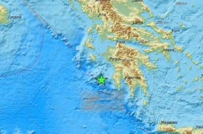 Σεισμός 5,2 Ρίχτερ ανοιχτά της Μεθώνης