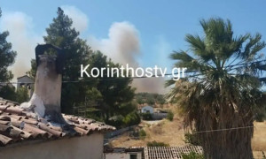 Πυρκαγιά στην Αρχαία Νεμέα Κορινθίας - Εστάλη προληπτικό μήνυμα από το 112