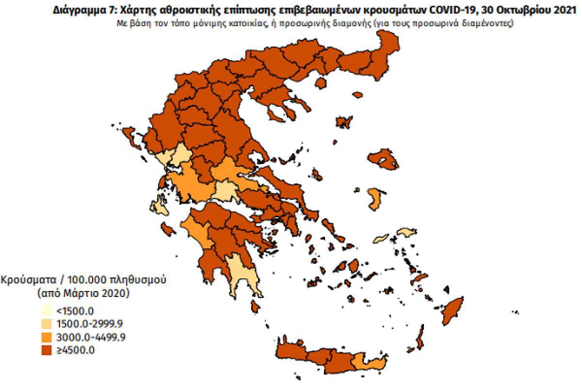 Διασπορά κρουσμάτων: 943 στην Αττική, 872 στη Θεσσαλονίκη