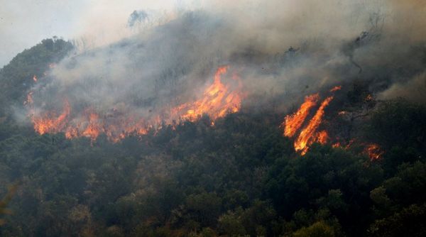 Στις φλόγες τα Δερβενοχώρια-Αναγκαστική προσγείωση Canadair