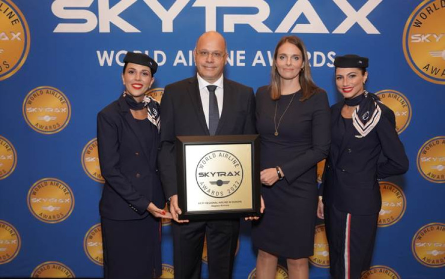 AEGEAN: Διακρίθηκε ως η καλύτερη περιφερειακή αεροπορική εταιρεία στην Ευρώπη