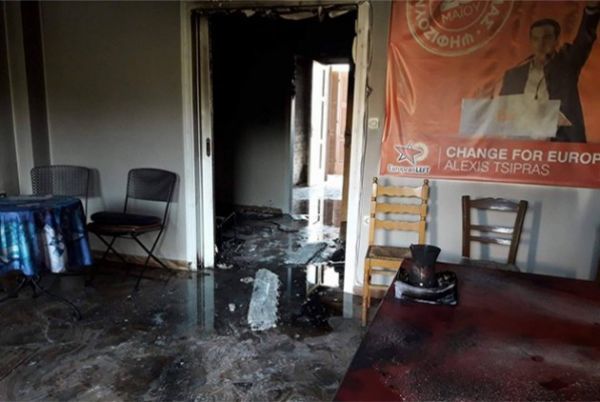 Συνελήφθη 45χρονος για τον εμπρησμό των γραφείων ΣΥΡΙΖΑ στο Ρέθυμνο