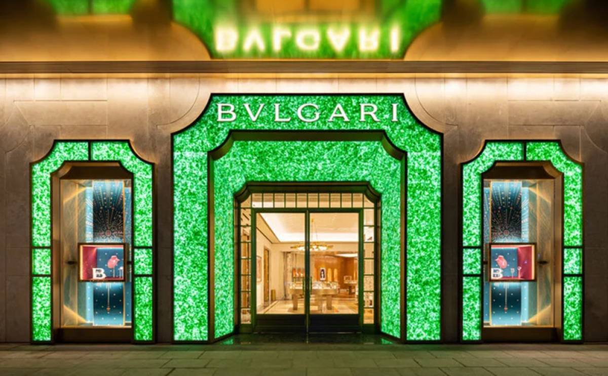Bulgari: Το νέο λαμπερό κατάστημα του οίκου στη Σανγκάη, από ανακυκλωμένα μπουκάλια σαμπάνιας